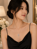 Crystal Cross White Gold-Plated Necklace