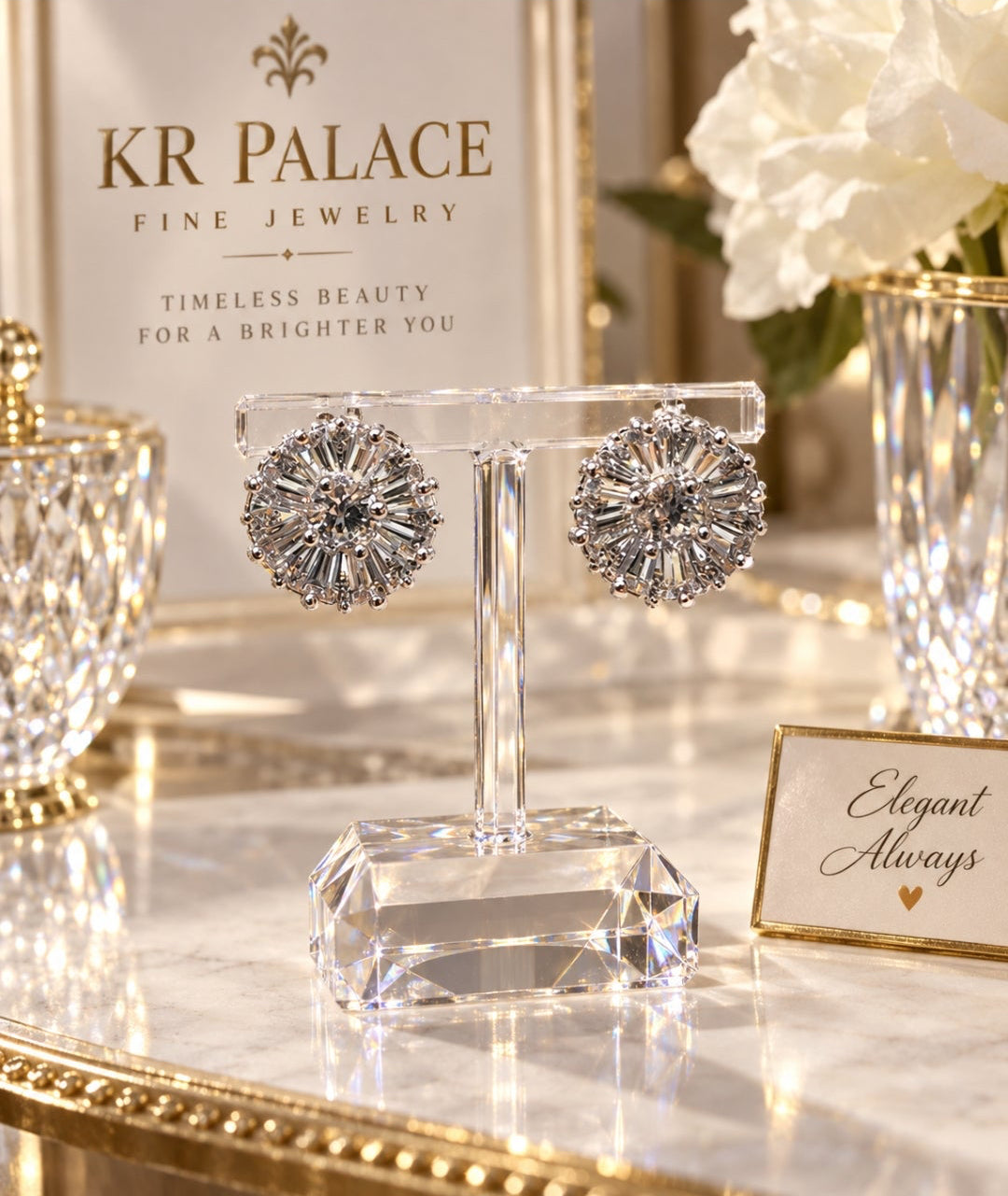 Radiant Bloom Stud Earrings