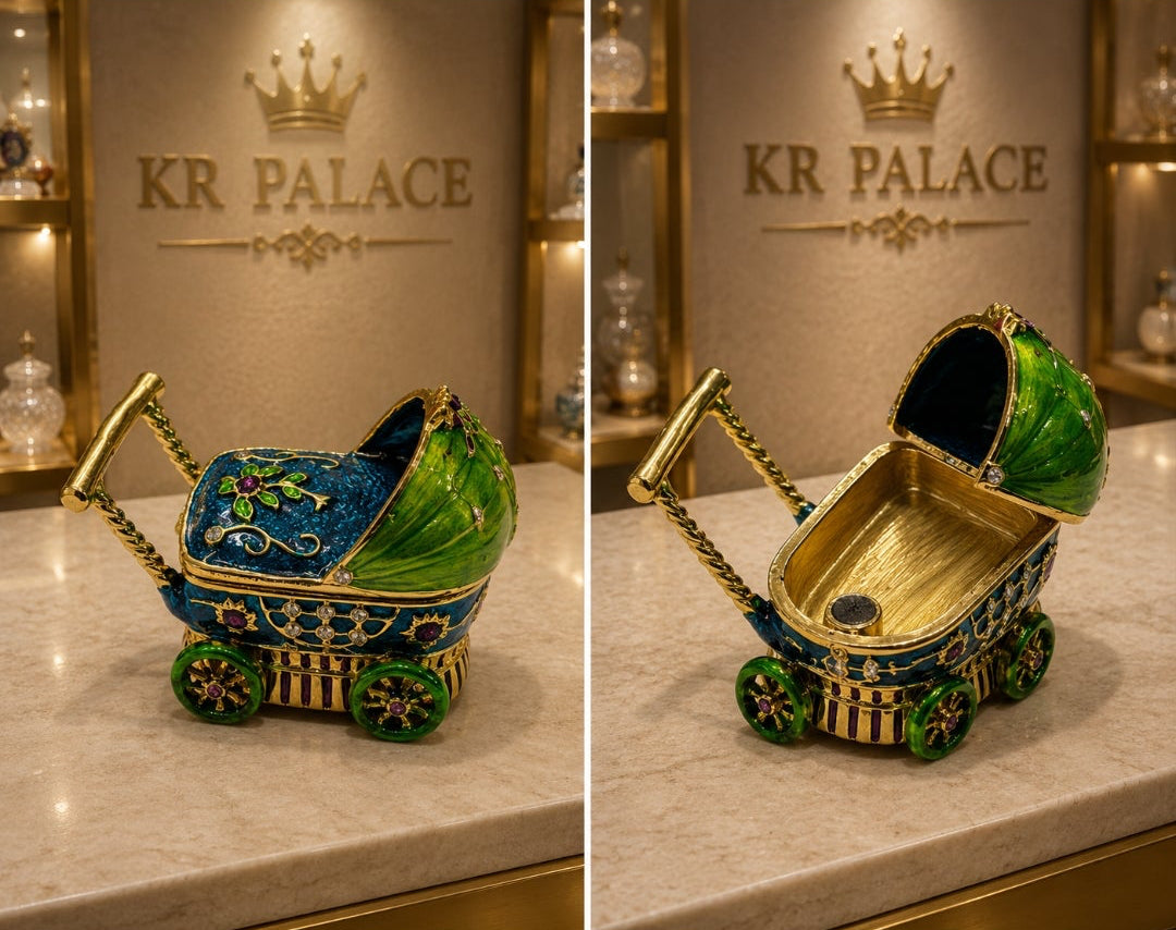 Jeweled Royal Carriage Trinket Box