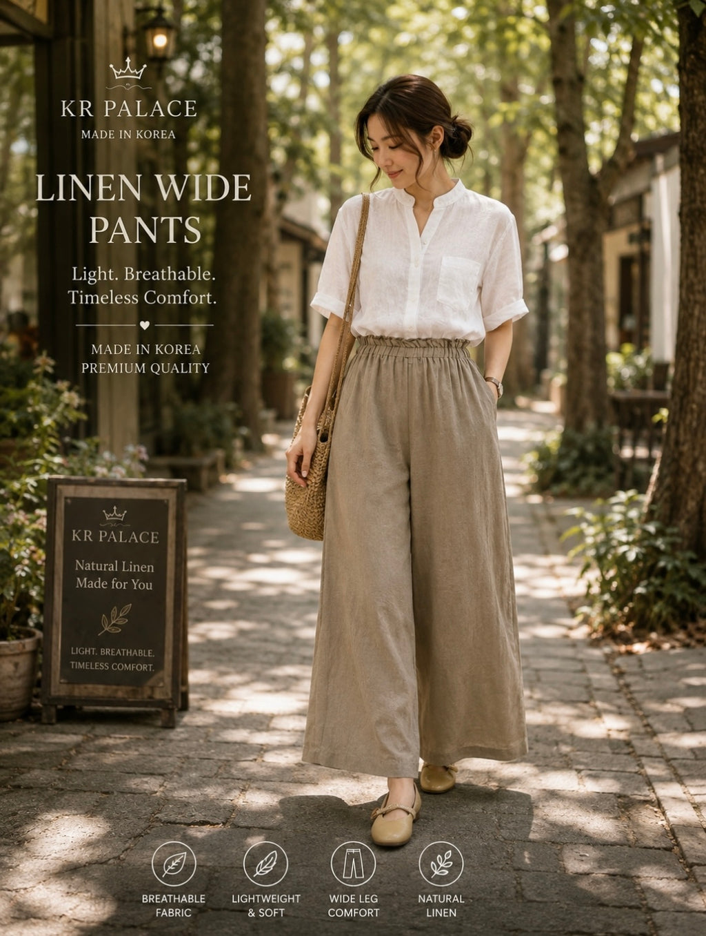 Breezy Linen Wide-Leg Pants