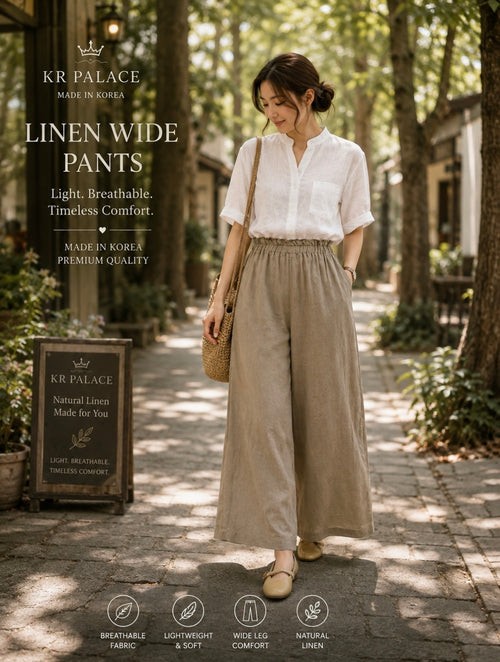 Breezy Linen Wide-Leg Pants