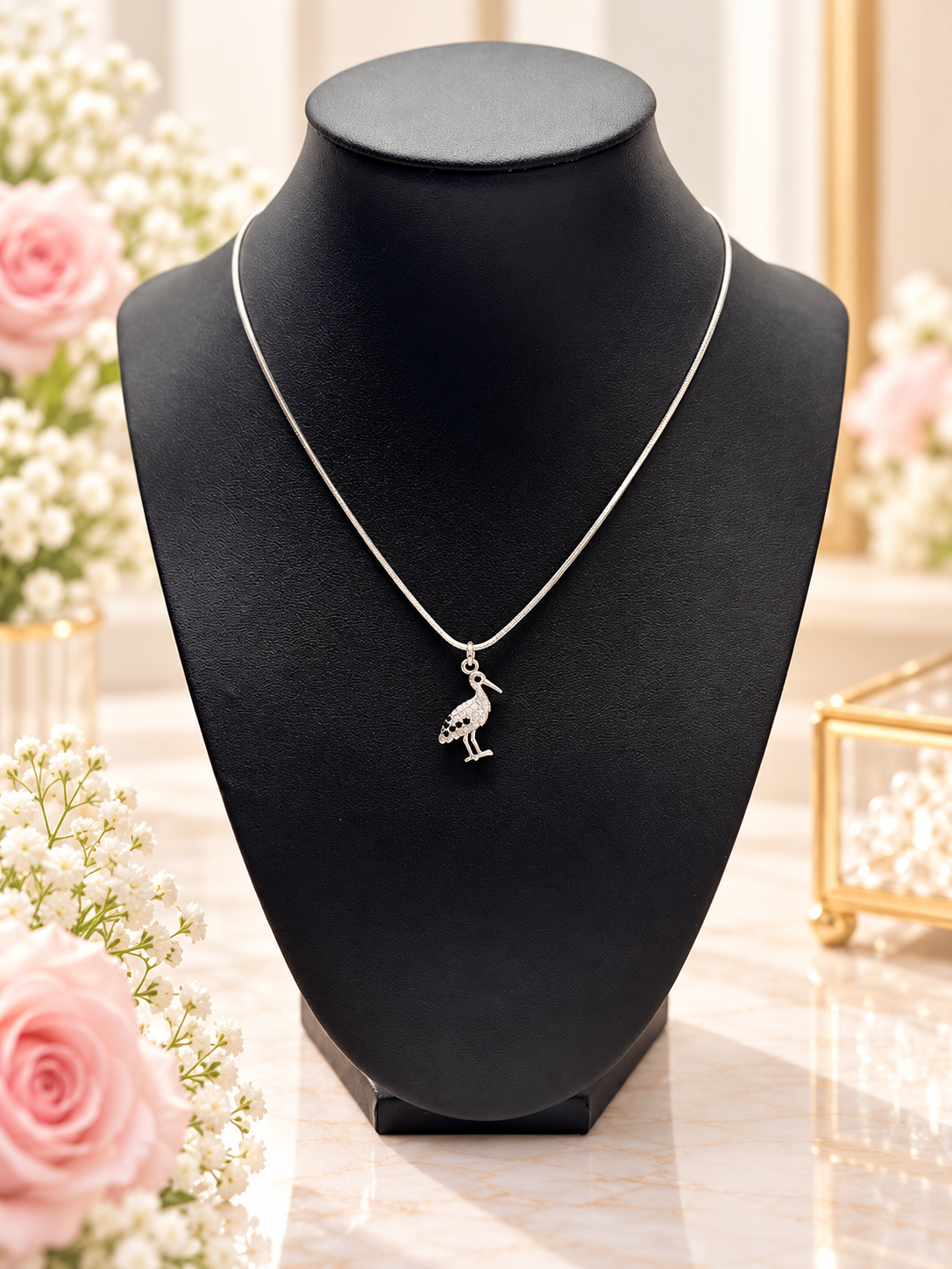Graceful Bird Pendant Necklace