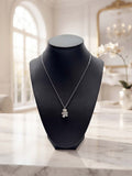 Sparkling Bear White Gold Necklace