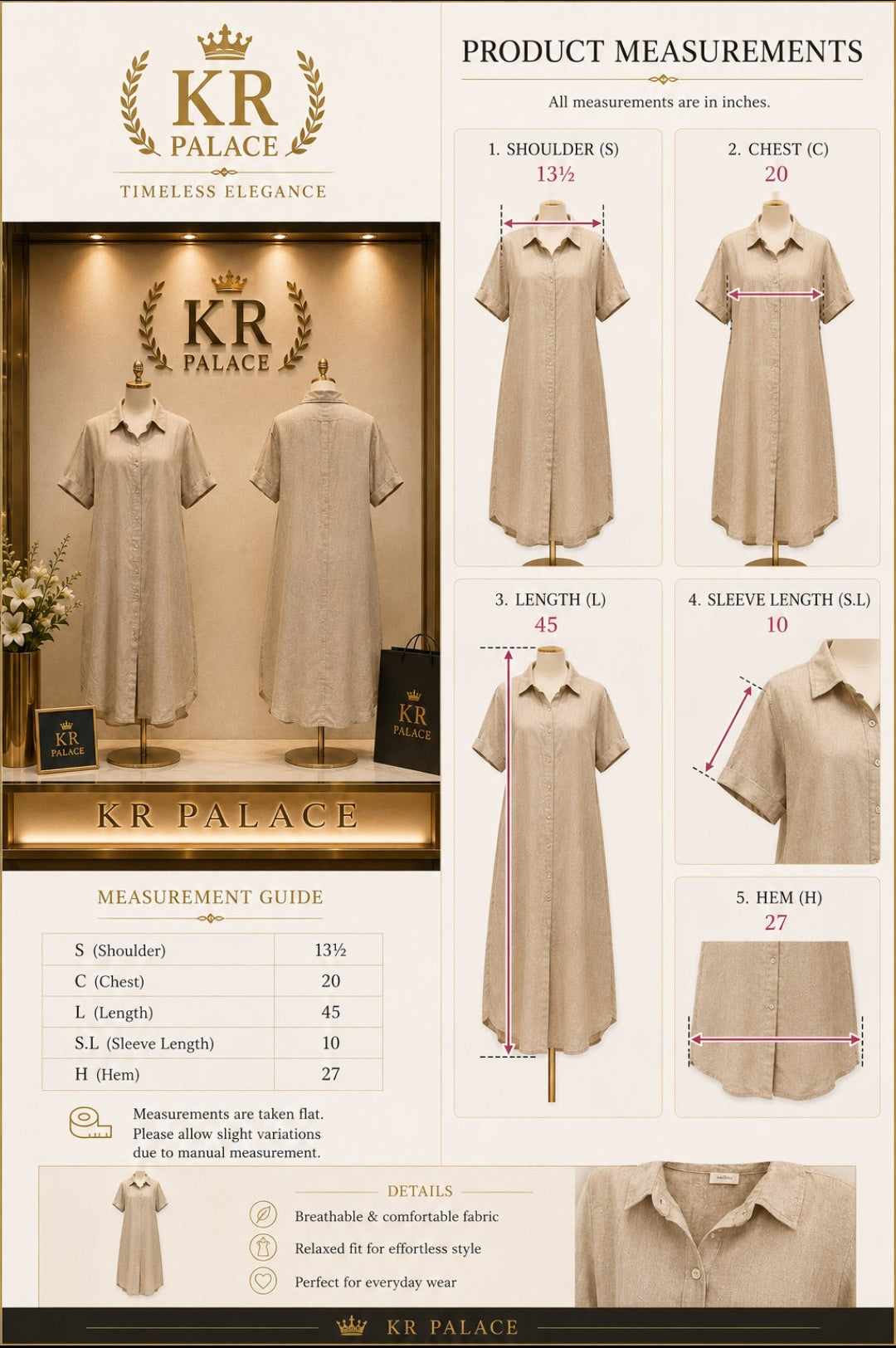 Everyday Ease Linen Shirt Dress