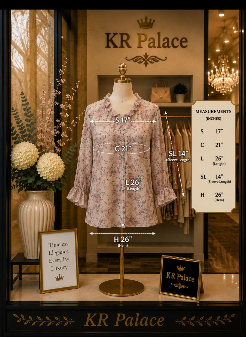 Blush Garden Ruffle Blouse