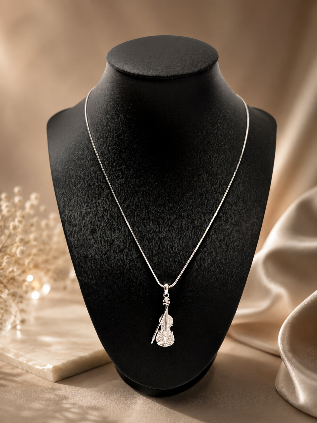 Violin Pendant Necklace
