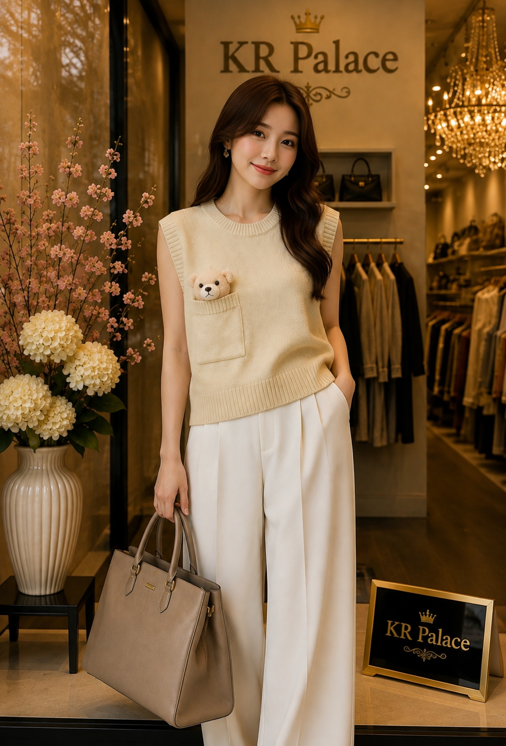 Teddy Pocket Knit Vest
