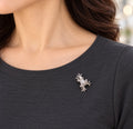 Crystal Frog Brooch