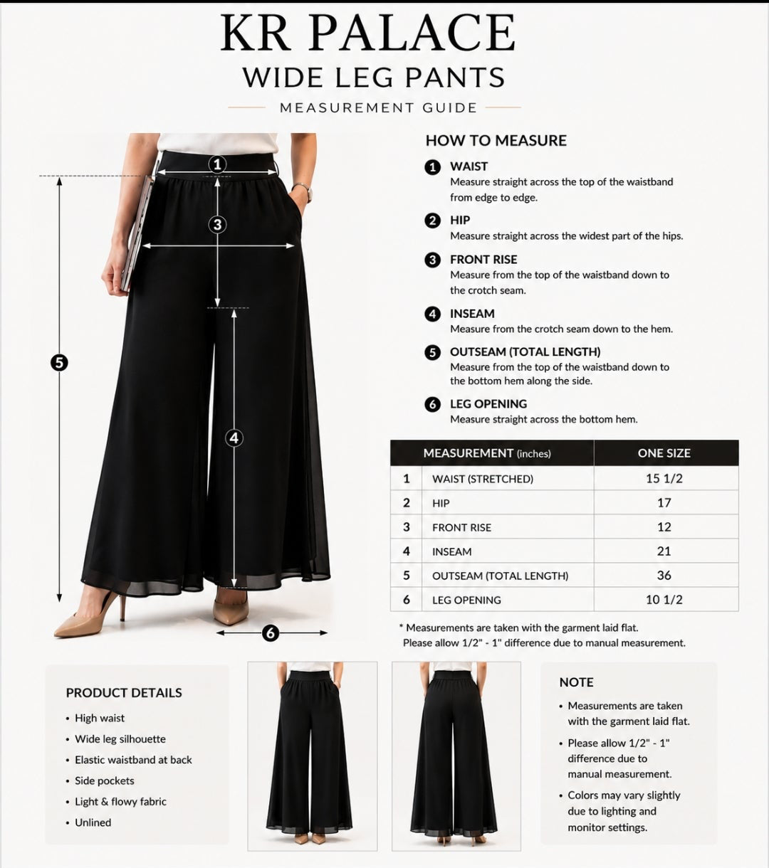 Soft Flow Chiffon Wide-Leg Pants