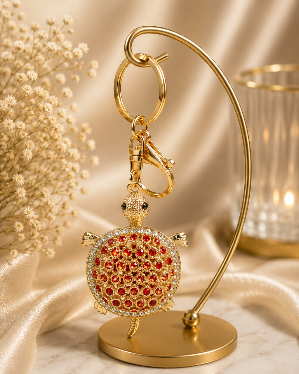 Ruby Turtle Charm
