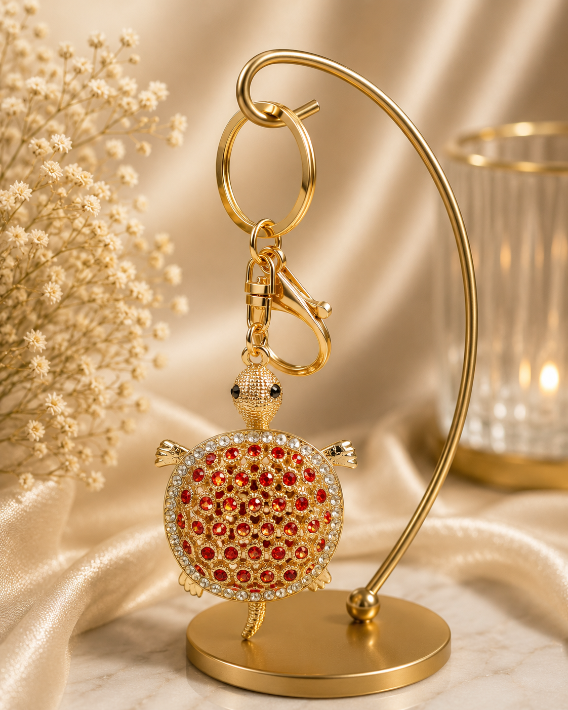 Ruby Turtle Charm