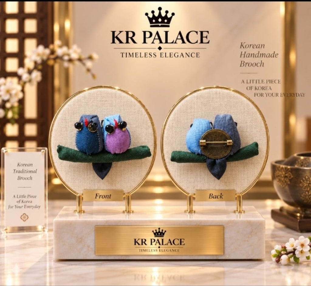 Korean Garden Lovebird Brooch