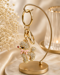 Pink Bow Poodle Charm