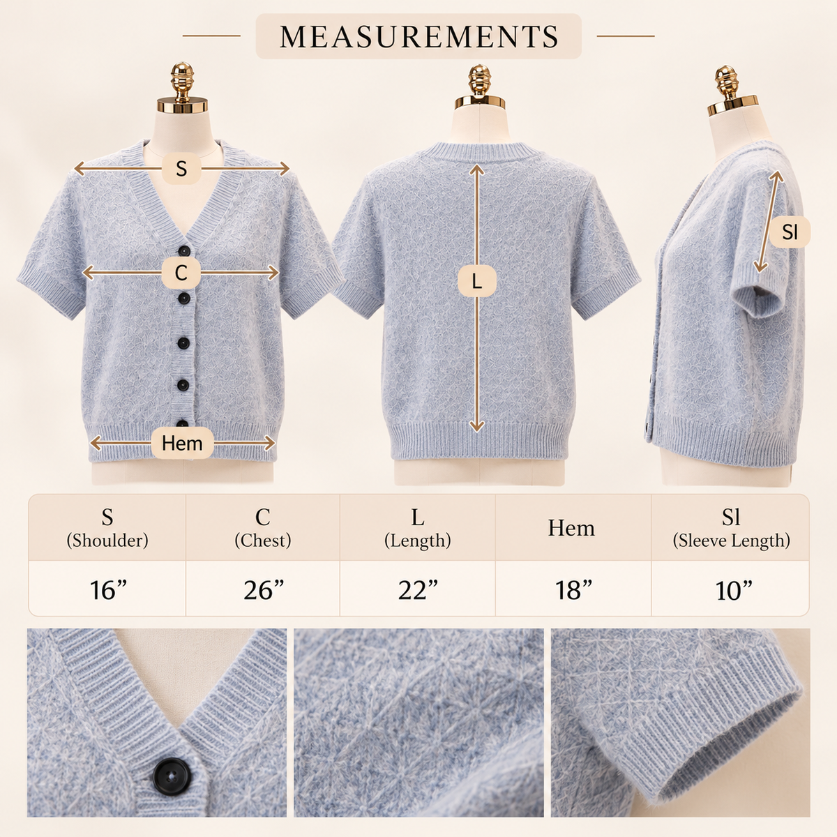 Soft Knit Button-Front Cardigan
