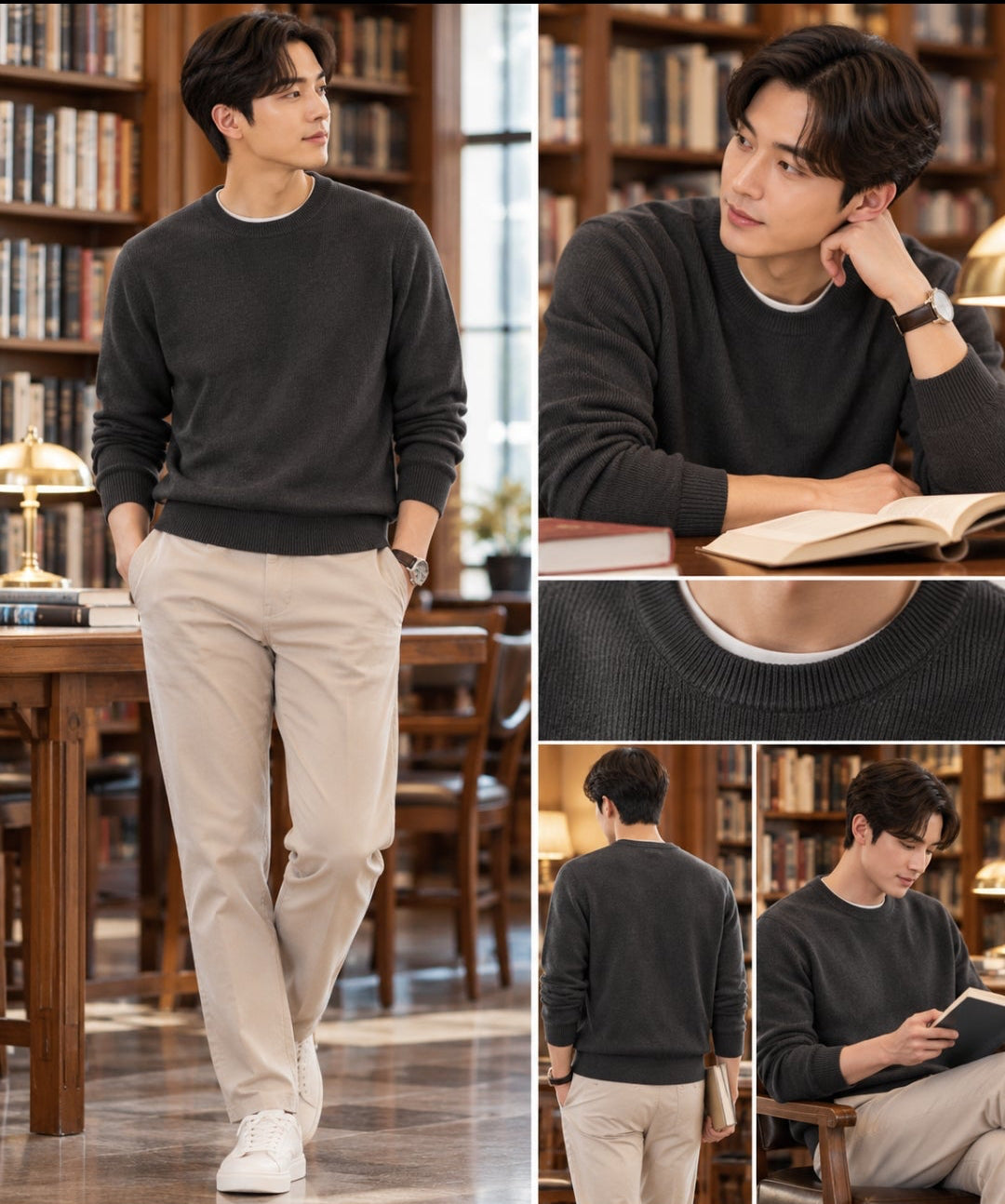 Classic Crewneck Knit Sweater