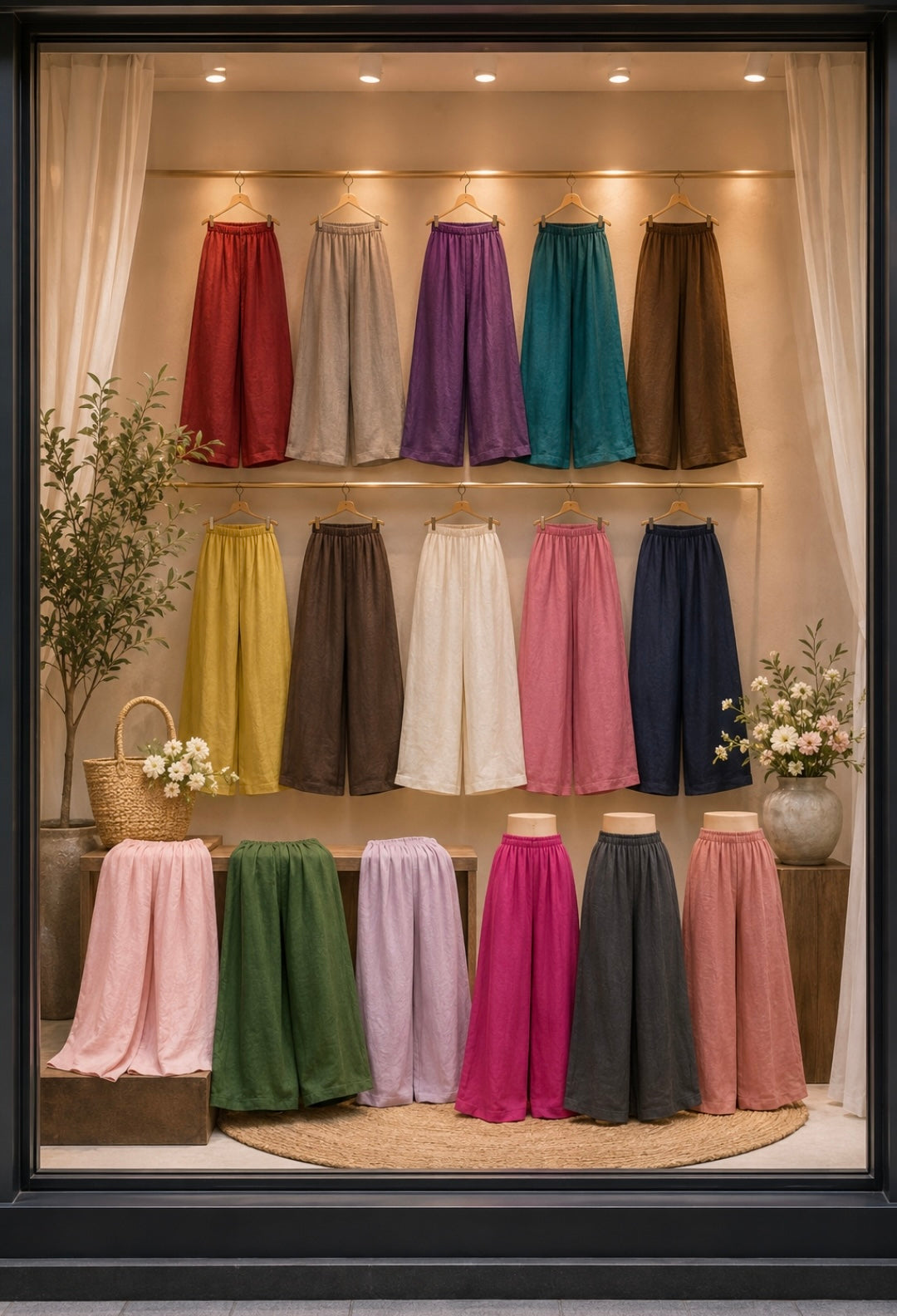 Breezy Linen Wide-Leg Pants