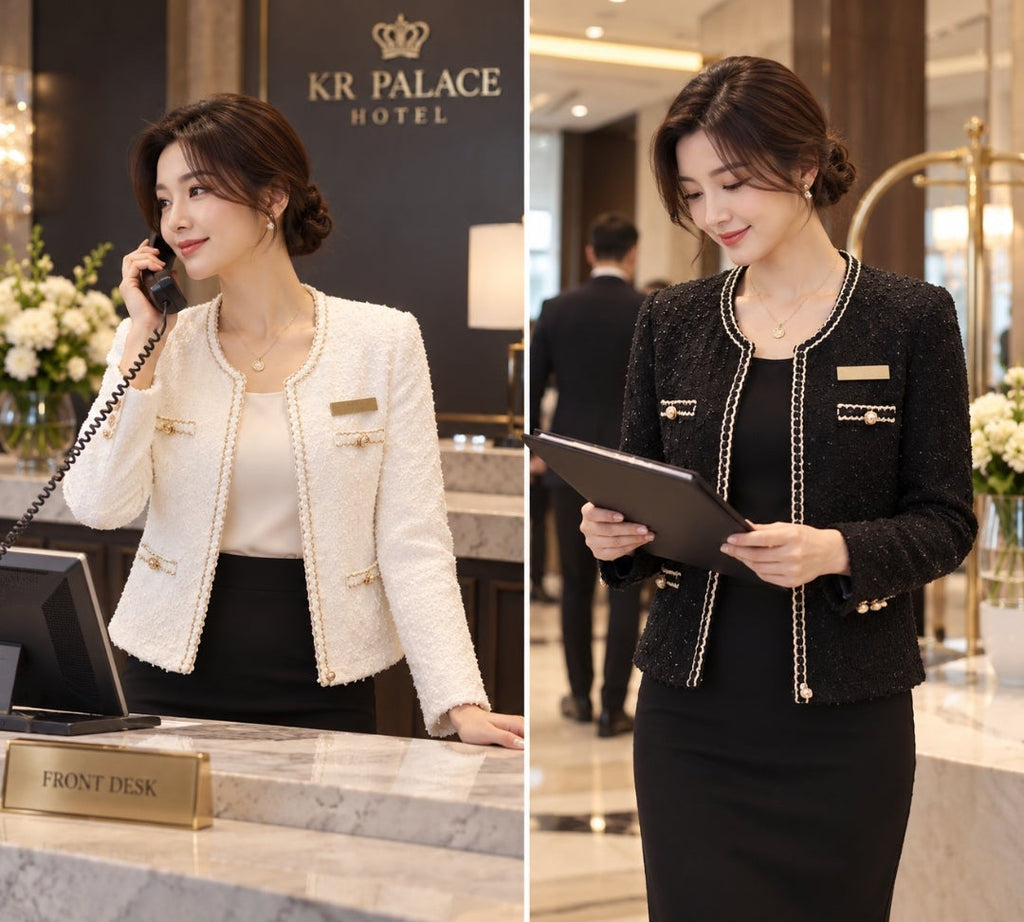 Classic Tweed Pearl-Trim Jacket