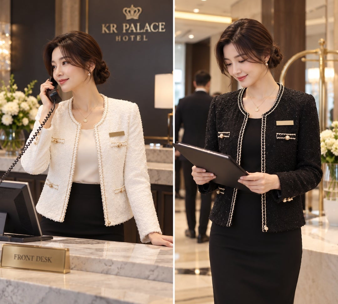 Classic Tweed Pearl-Trim Jacket