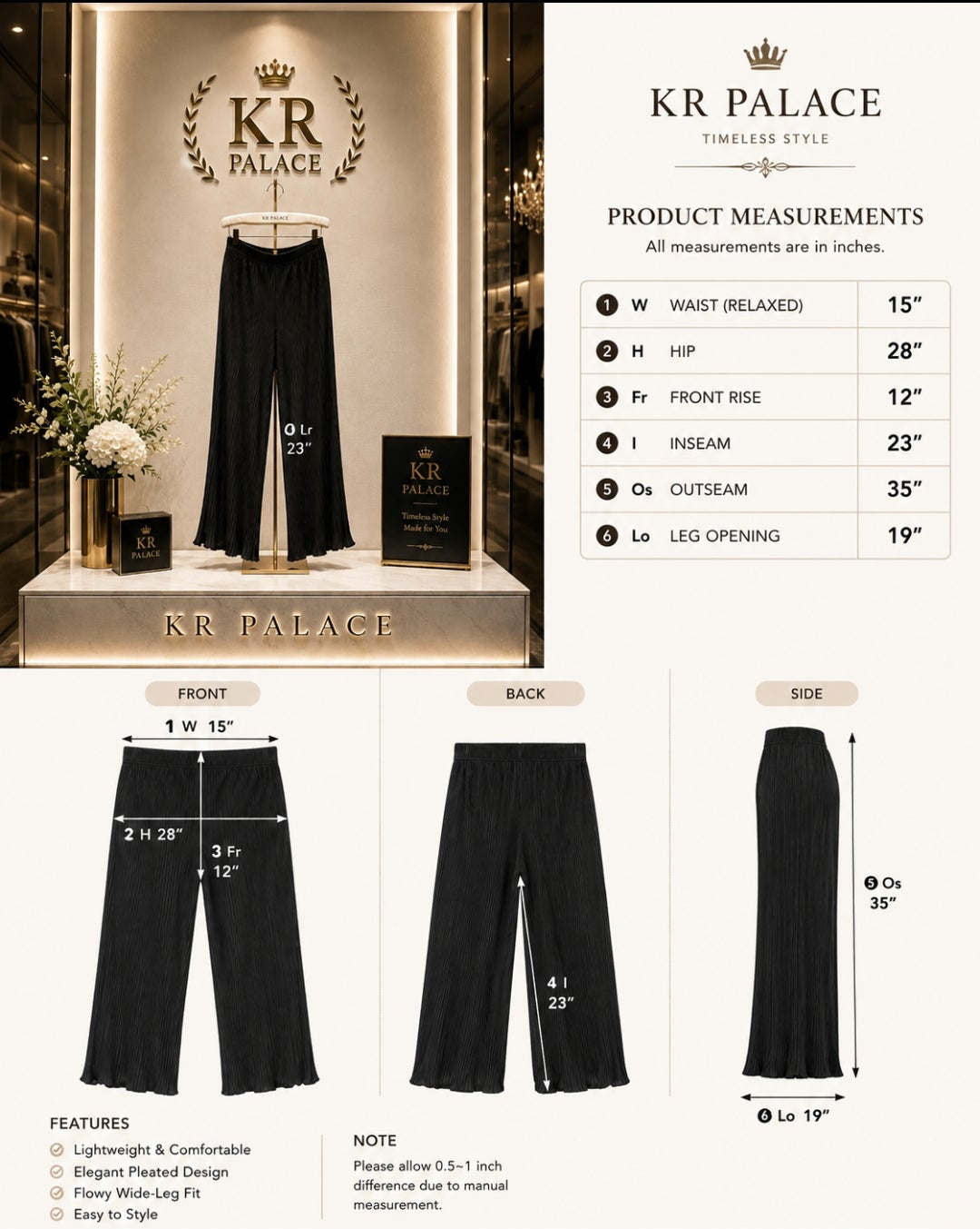 Midnight Flow Pleated Pants