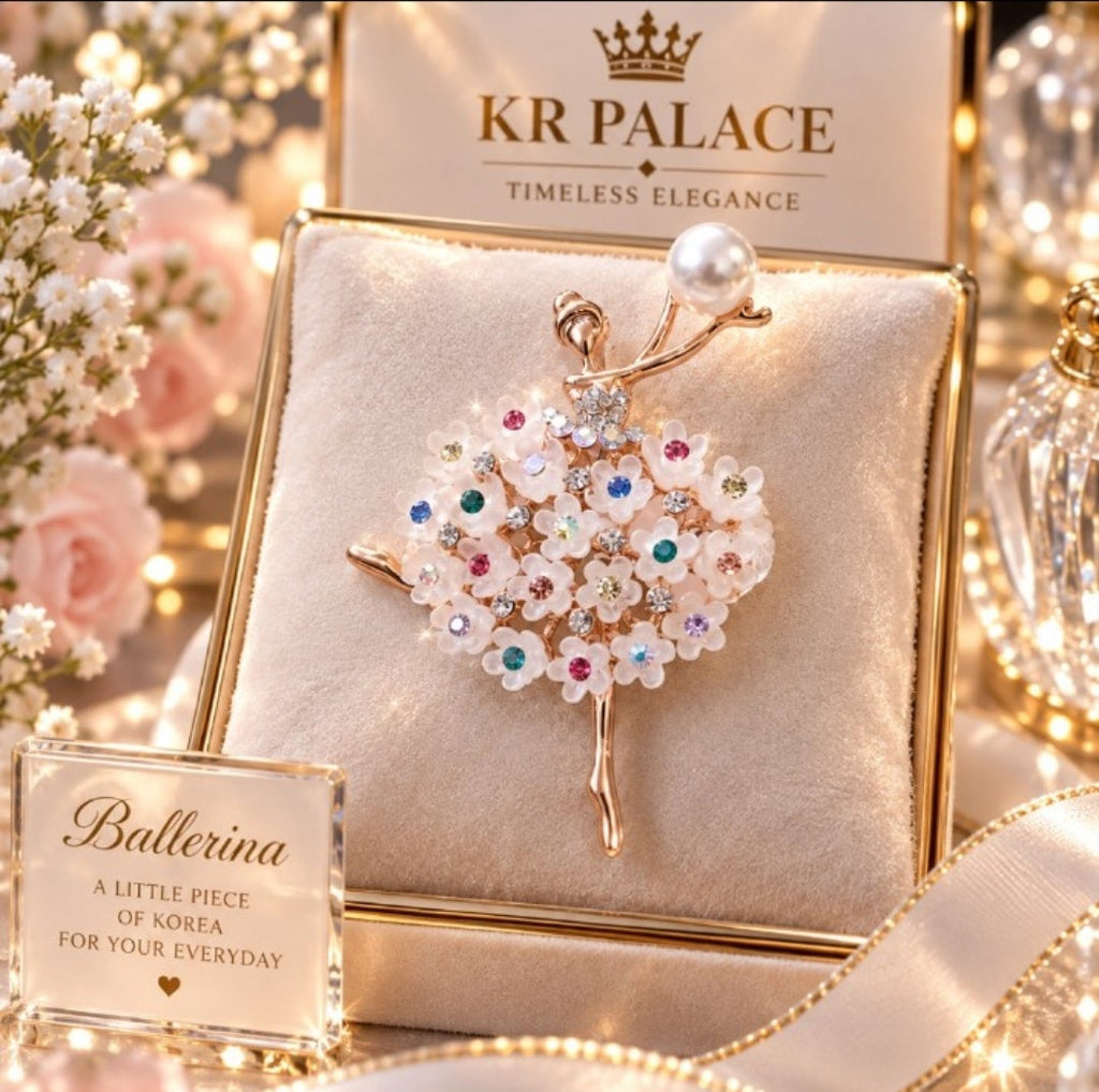 Ballerina Floral Pearl Brooch