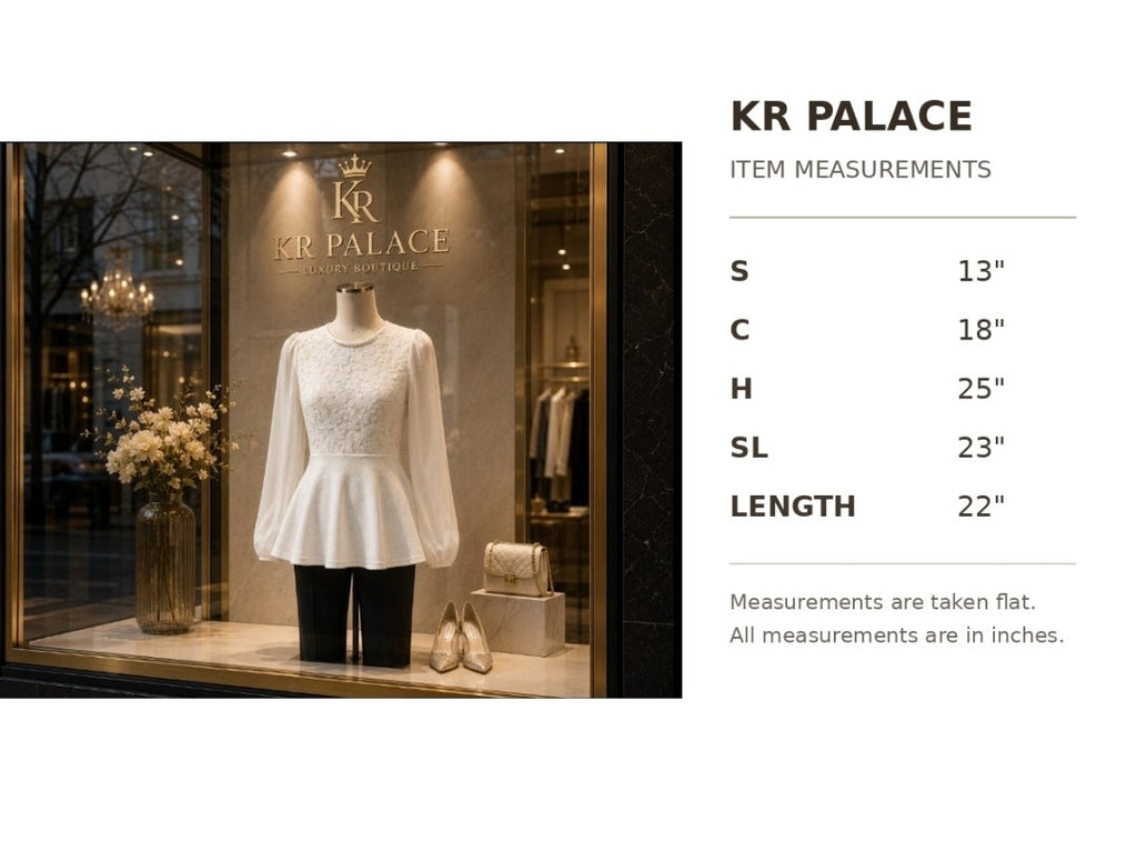 Pearl Blossom Peplum Blouse