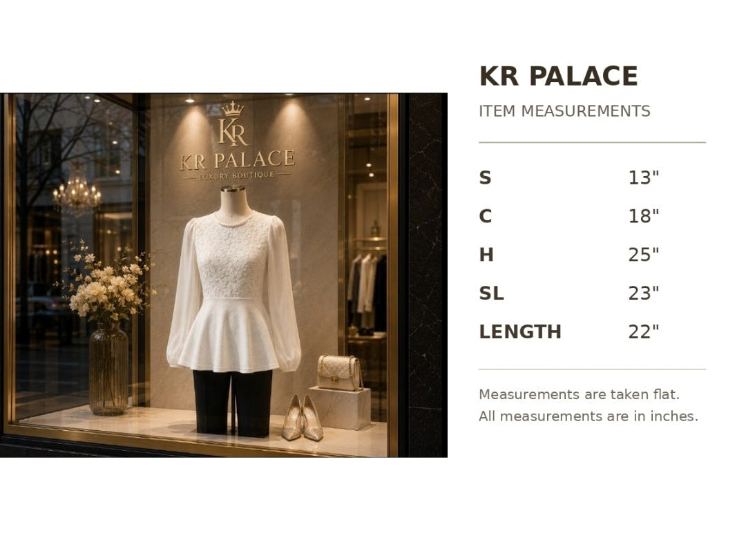 Pearl Blossom Peplum Blouse