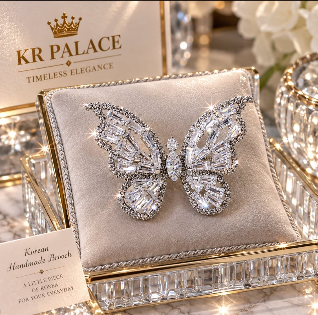 Crystal Butterfly Brooch