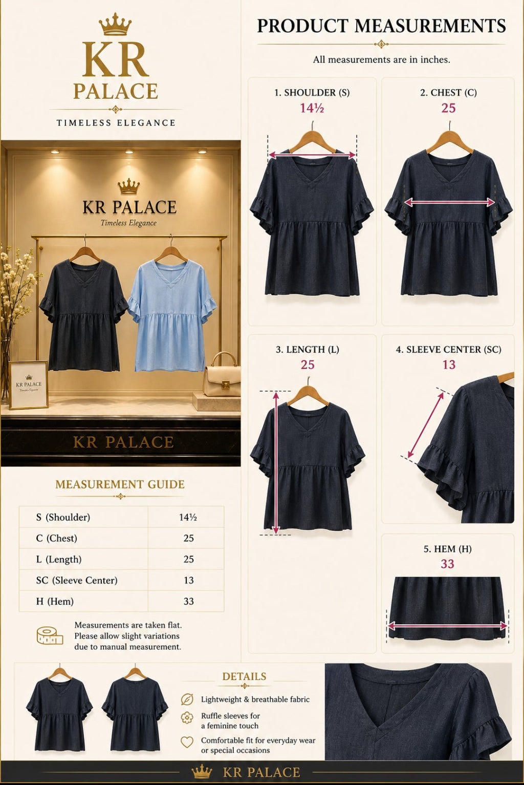 Ruffle Sleeve Babydoll Blouse