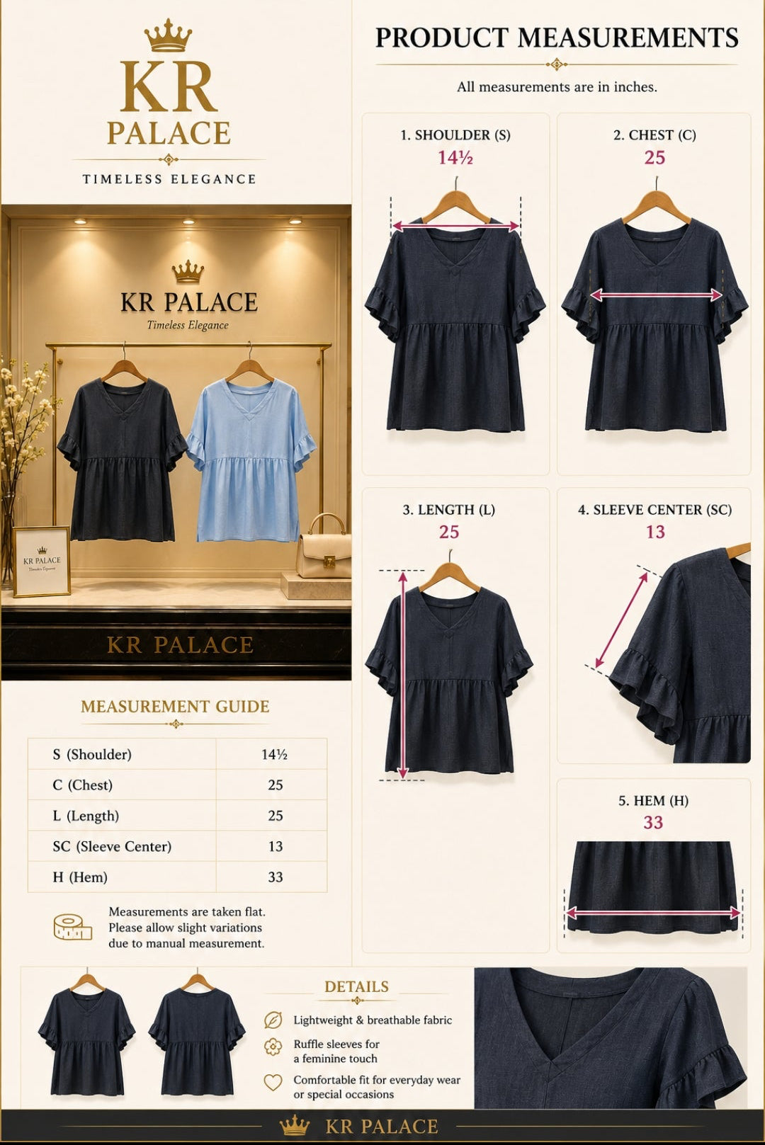 Ruffle Sleeve Babydoll Blouse