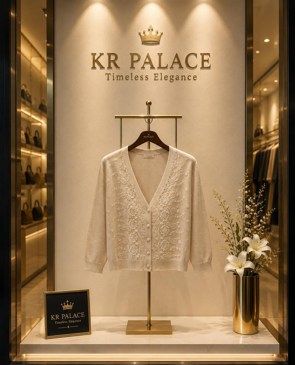 Floral Grace Knit Cardigan