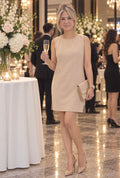 Soft Champagne Shift Dress