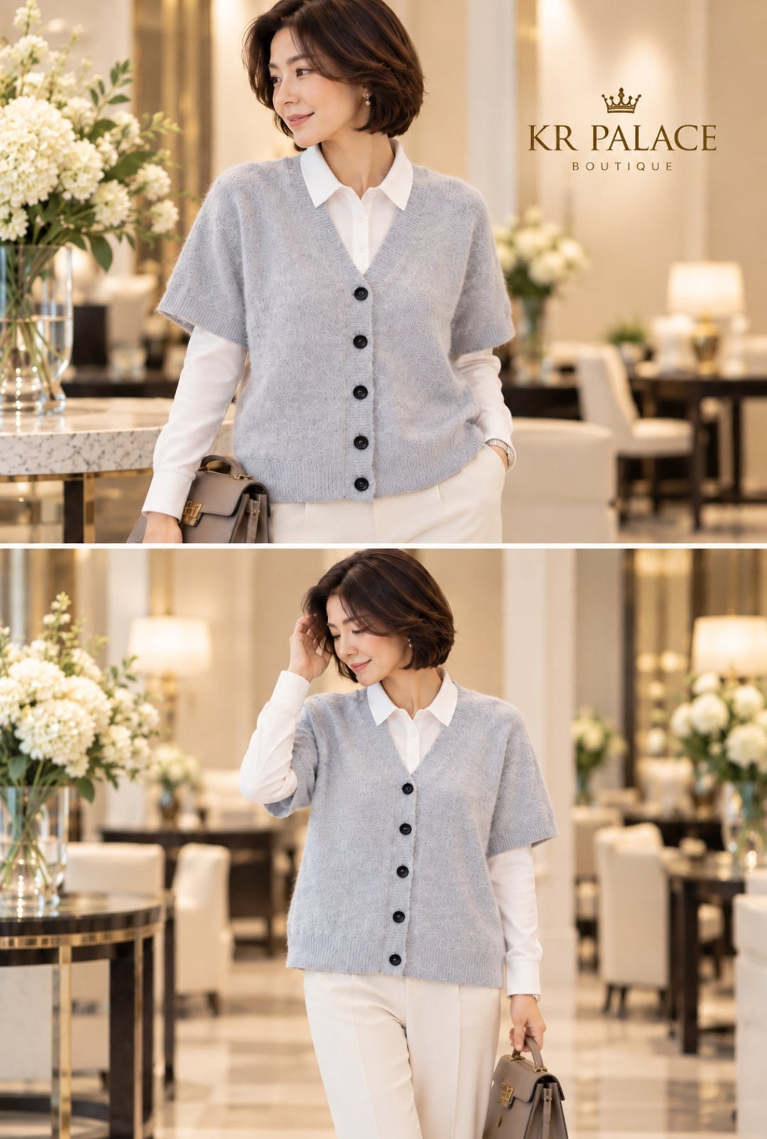 Soft Knit Button-Front Cardigan