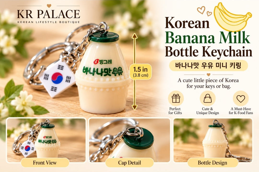 Korean Banana Milk Bottle Keychain