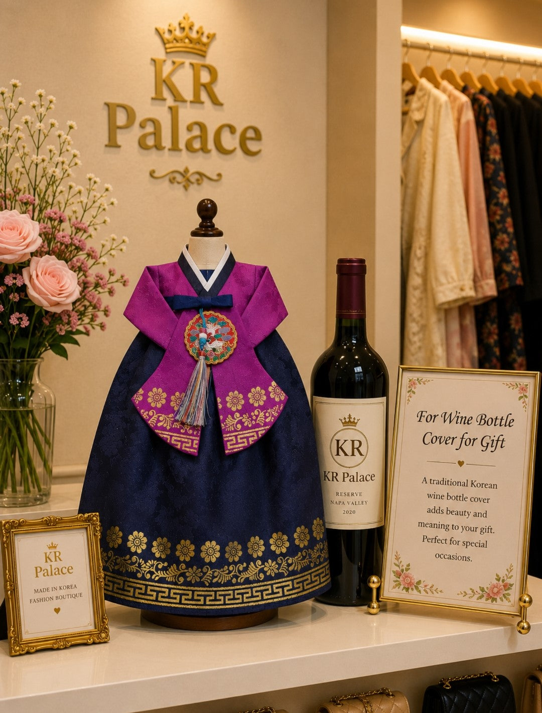 Hanbok Wine Bottle Cover