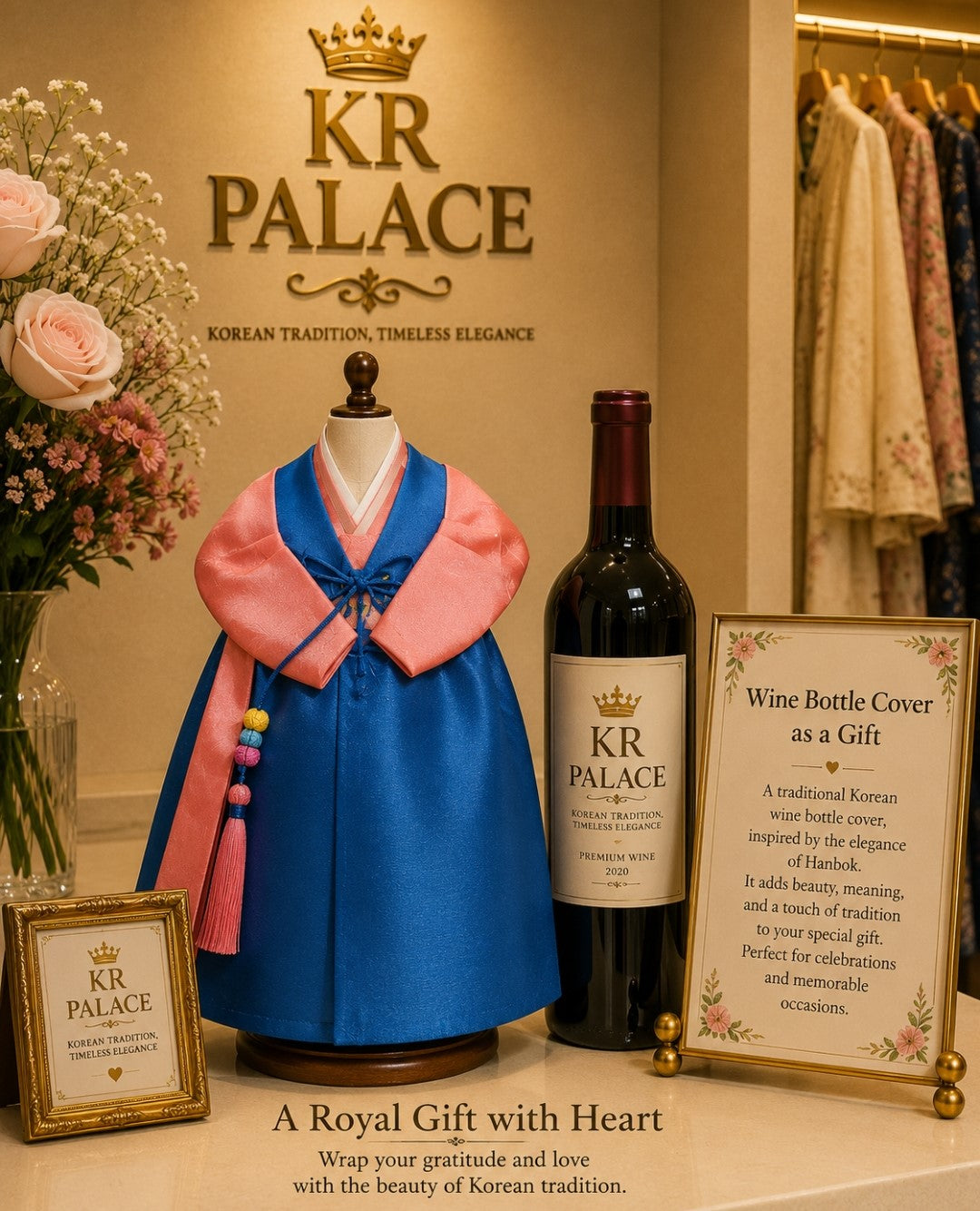 Hanbok Wine Bottle Cover