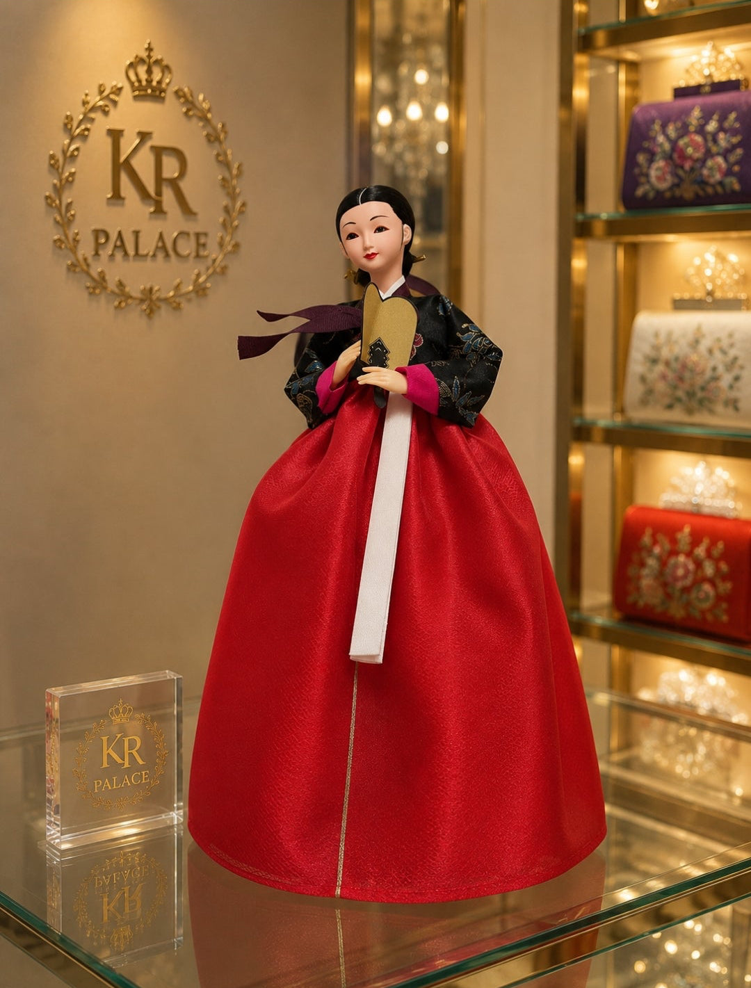Royal Bloom Hanbok Figurine