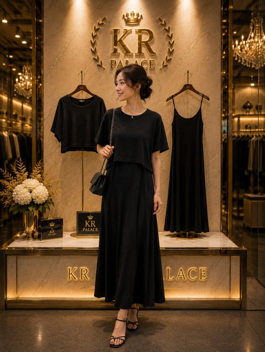 Midnight Grace Two-Piece Maxi Set