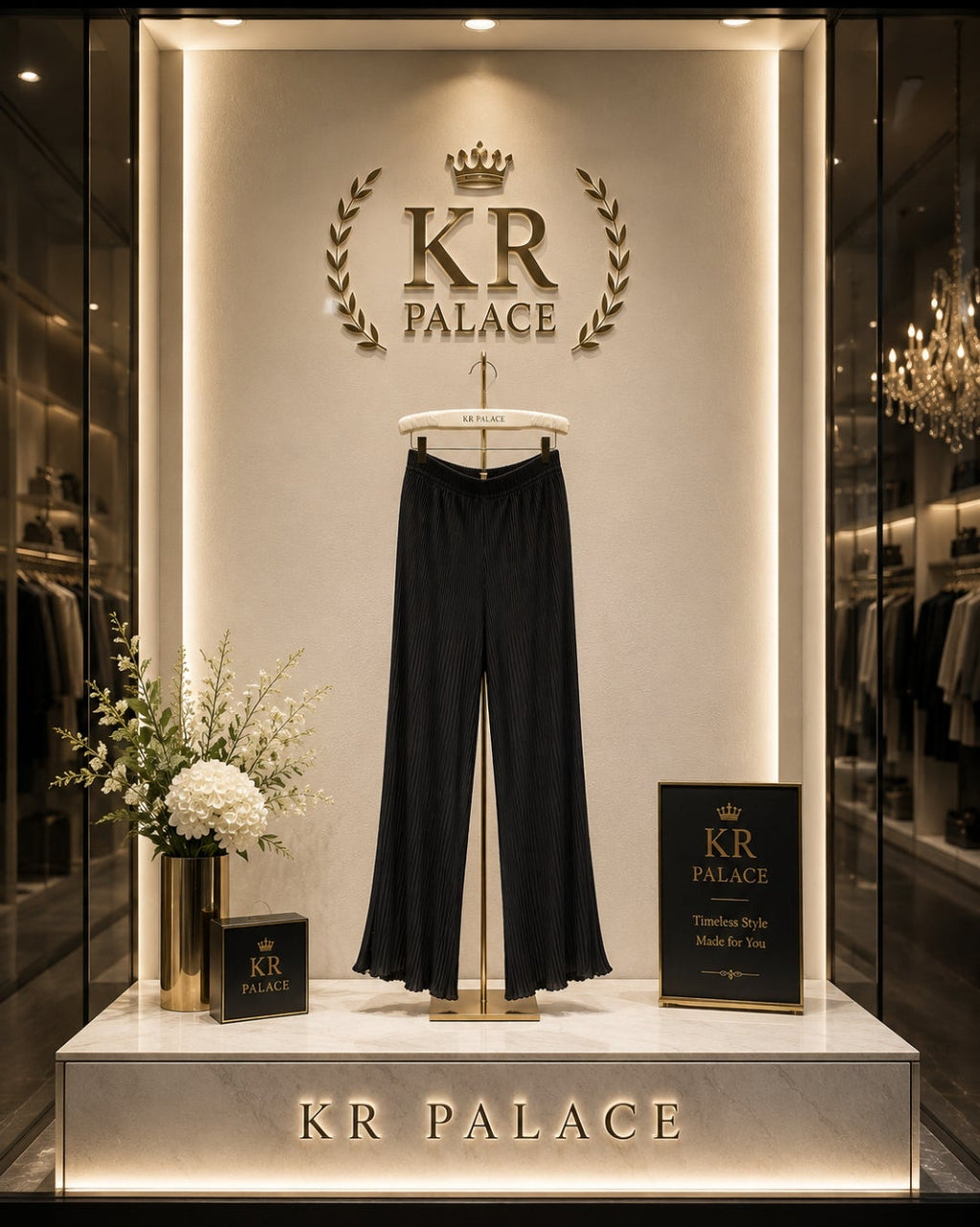 Midnight Flow Pleated Pants