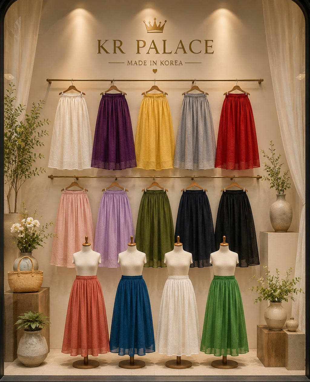 Garden Breeze Linen Maxi Skirt