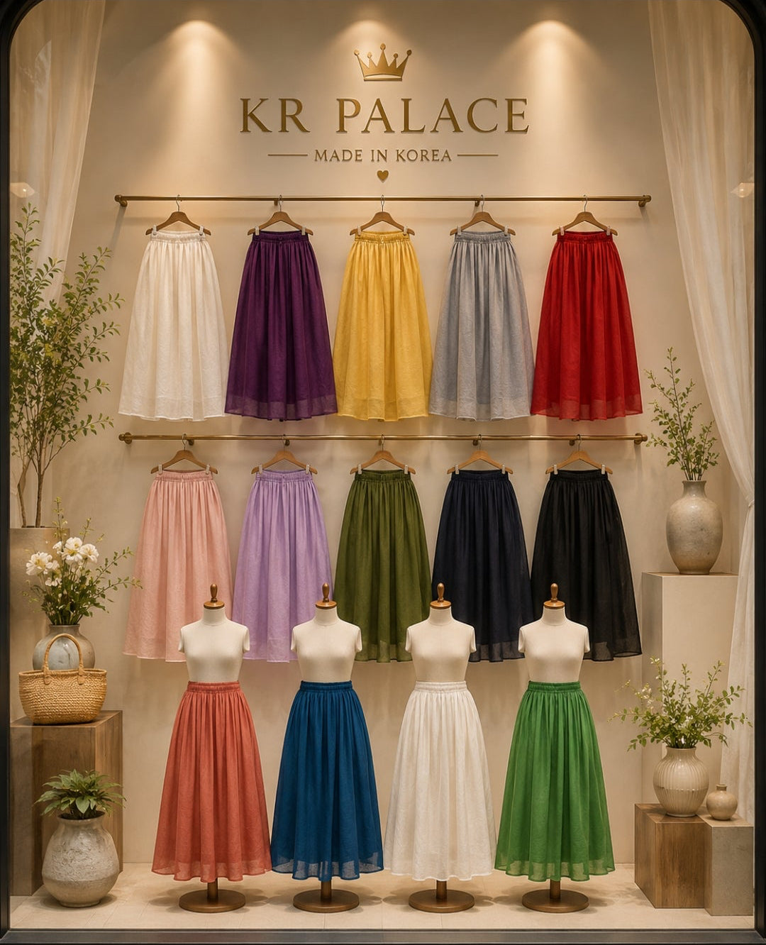 Garden Breeze Linen Maxi Skirt