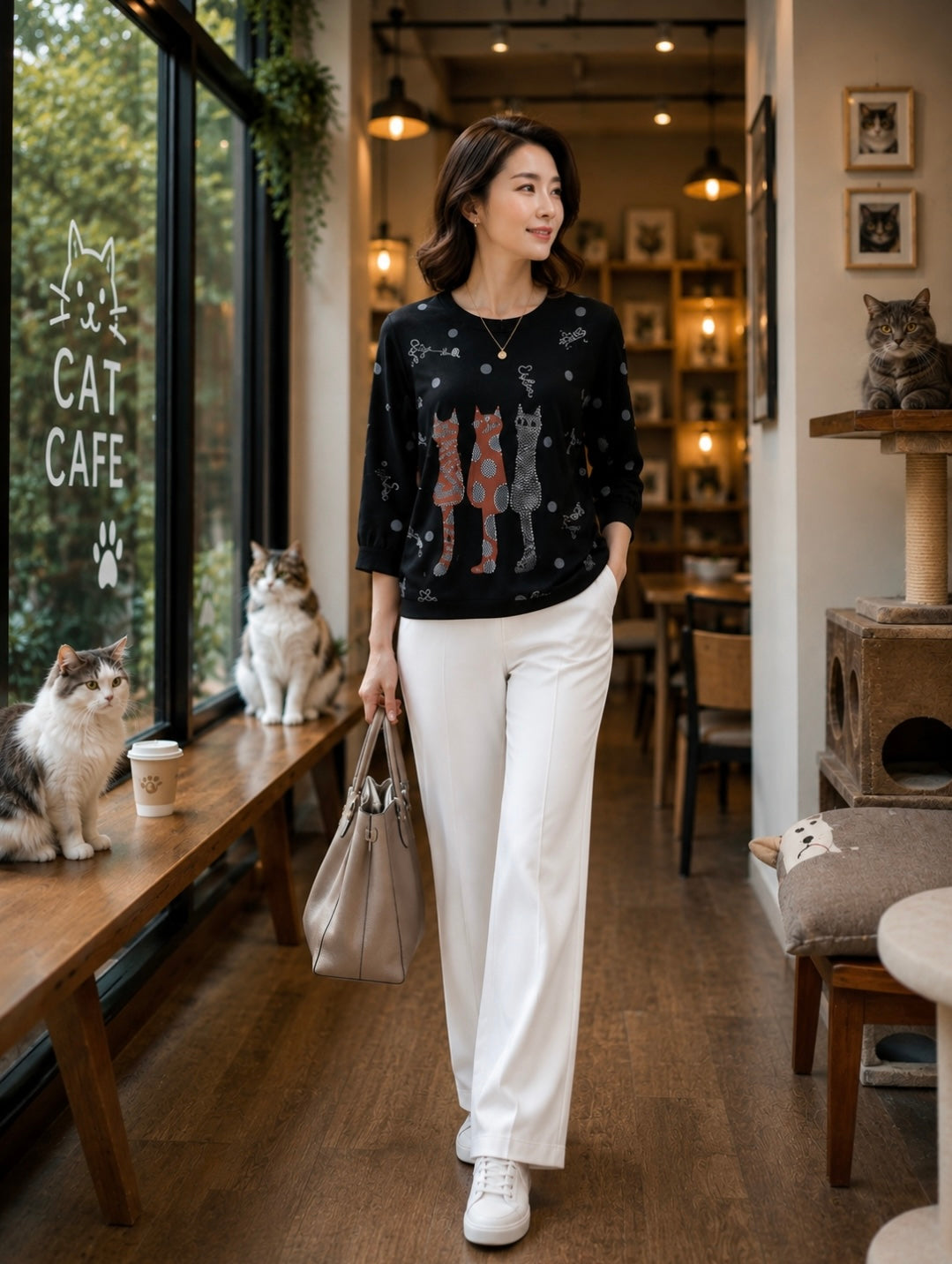 Cat Knit Top