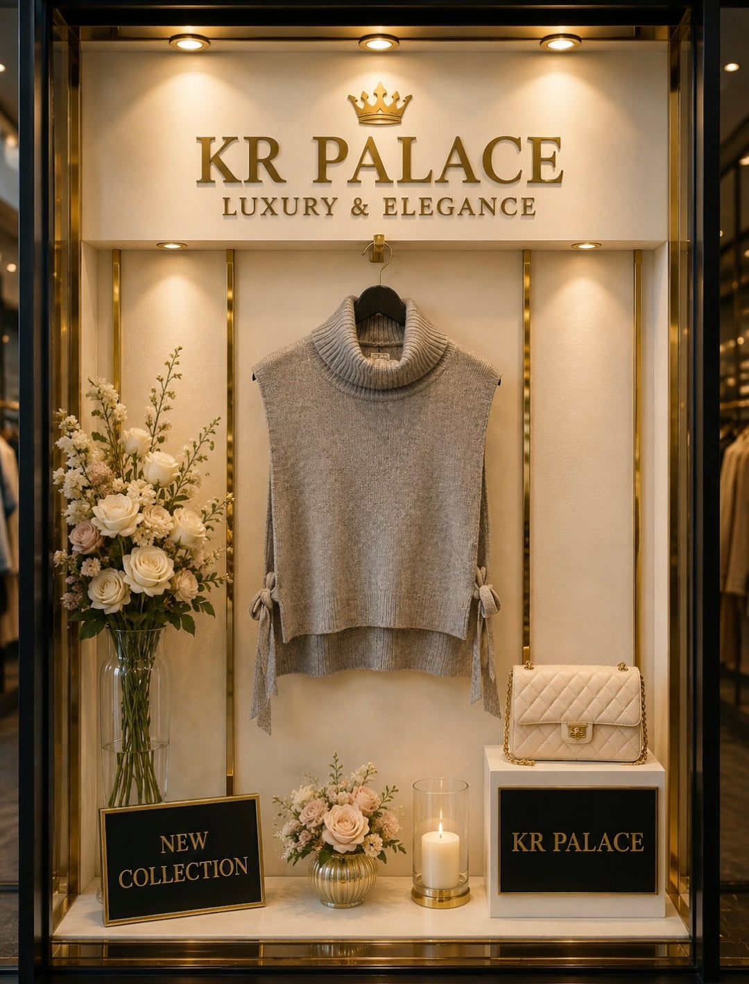 Cozy Turtleneck Tie-Side Knit Vest