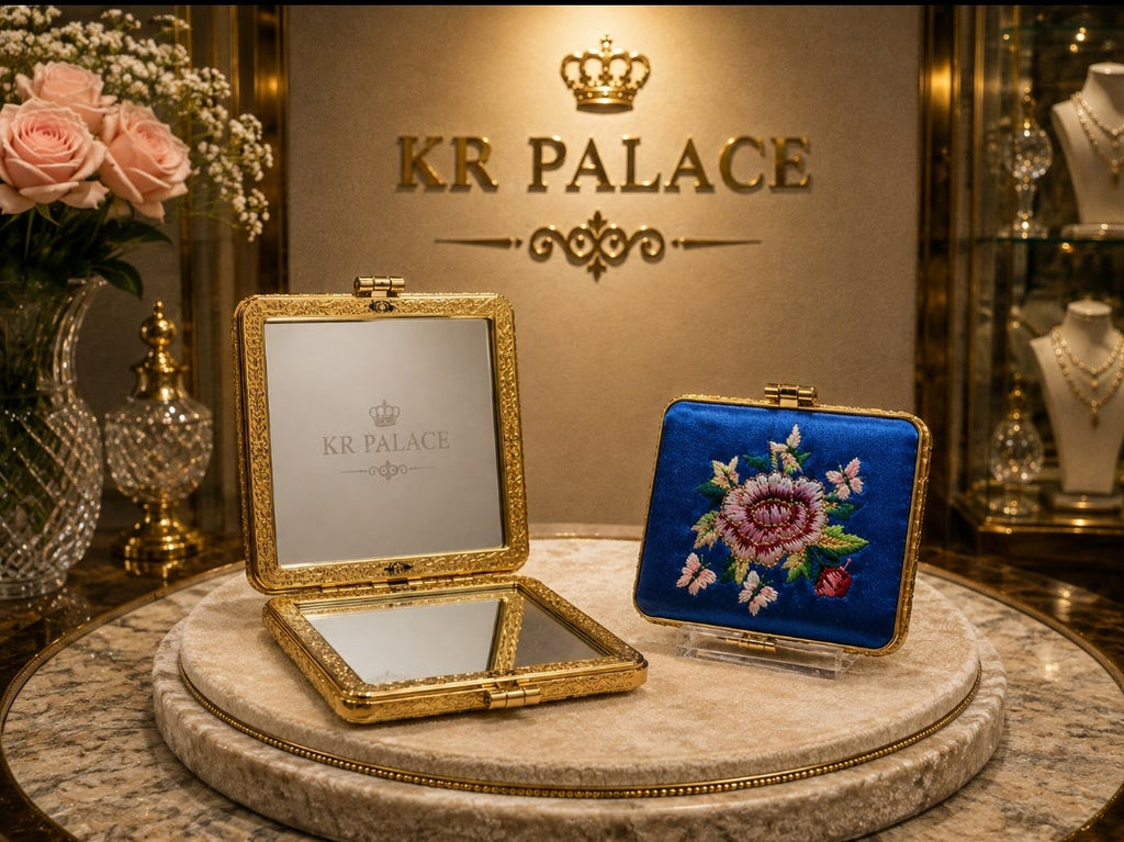 Royal Embroidered Compact Mirror