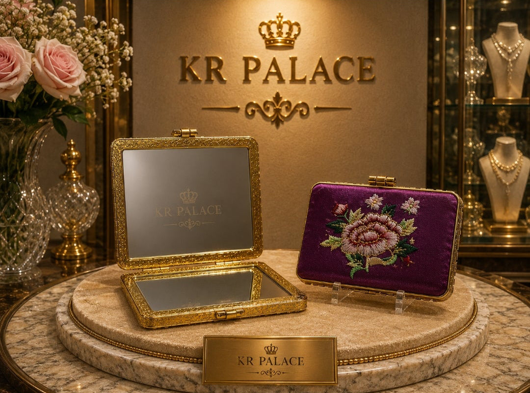 Royal Embroidered Compact Mirror