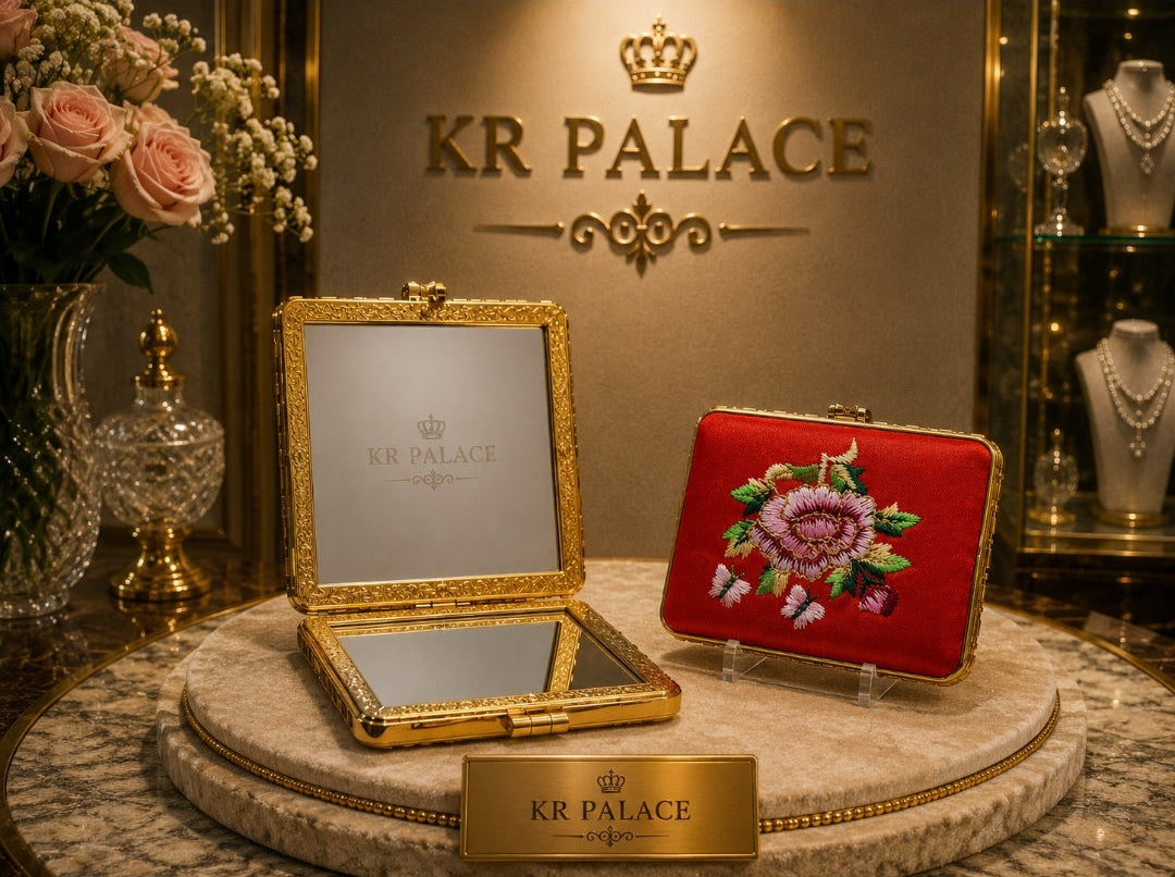 Royal Embroidered Compact Mirror