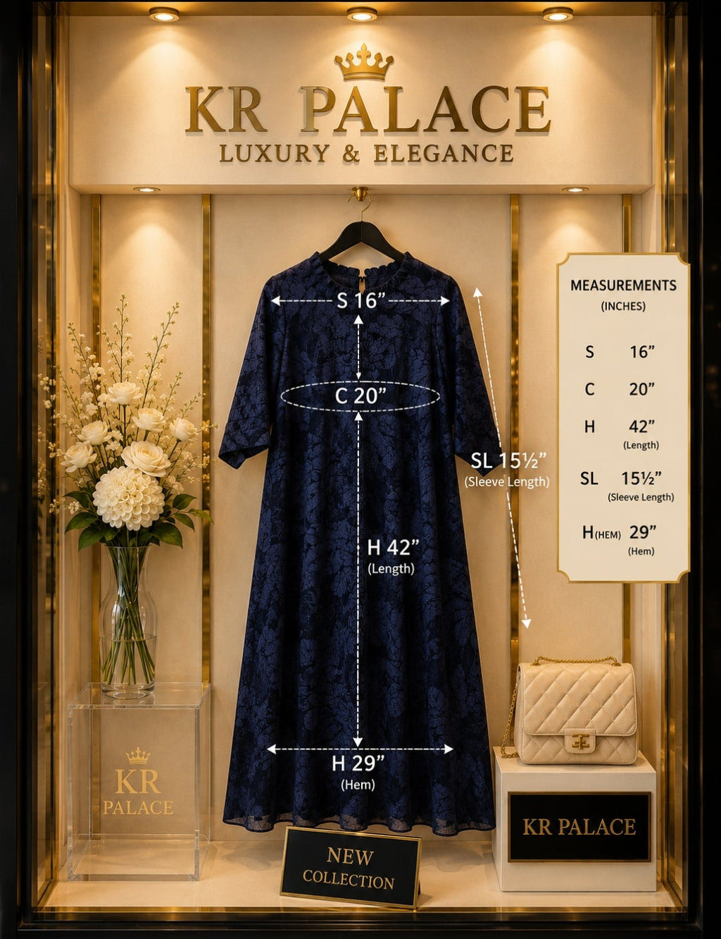 Midnight Garden Jacquard Midi Dress