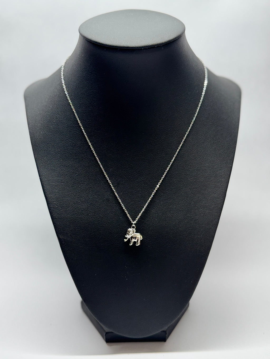 Lucky Elephant White Gold Necklace