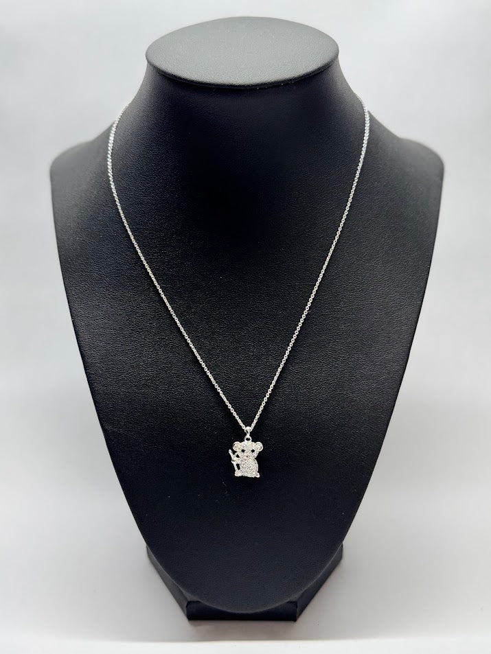 Sparkling White Gold Necklace