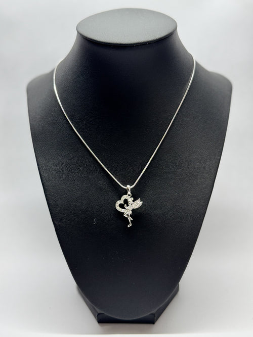 Enchanted Fairy White Gold Necklace