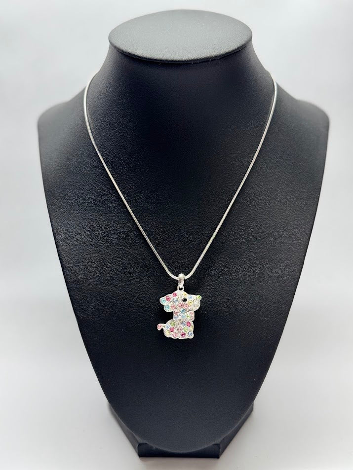 Colorful Puppy Charm Necklace